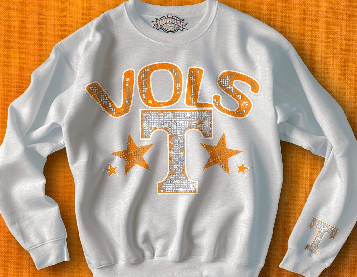 Faux Bling Football With Name | Hoodie