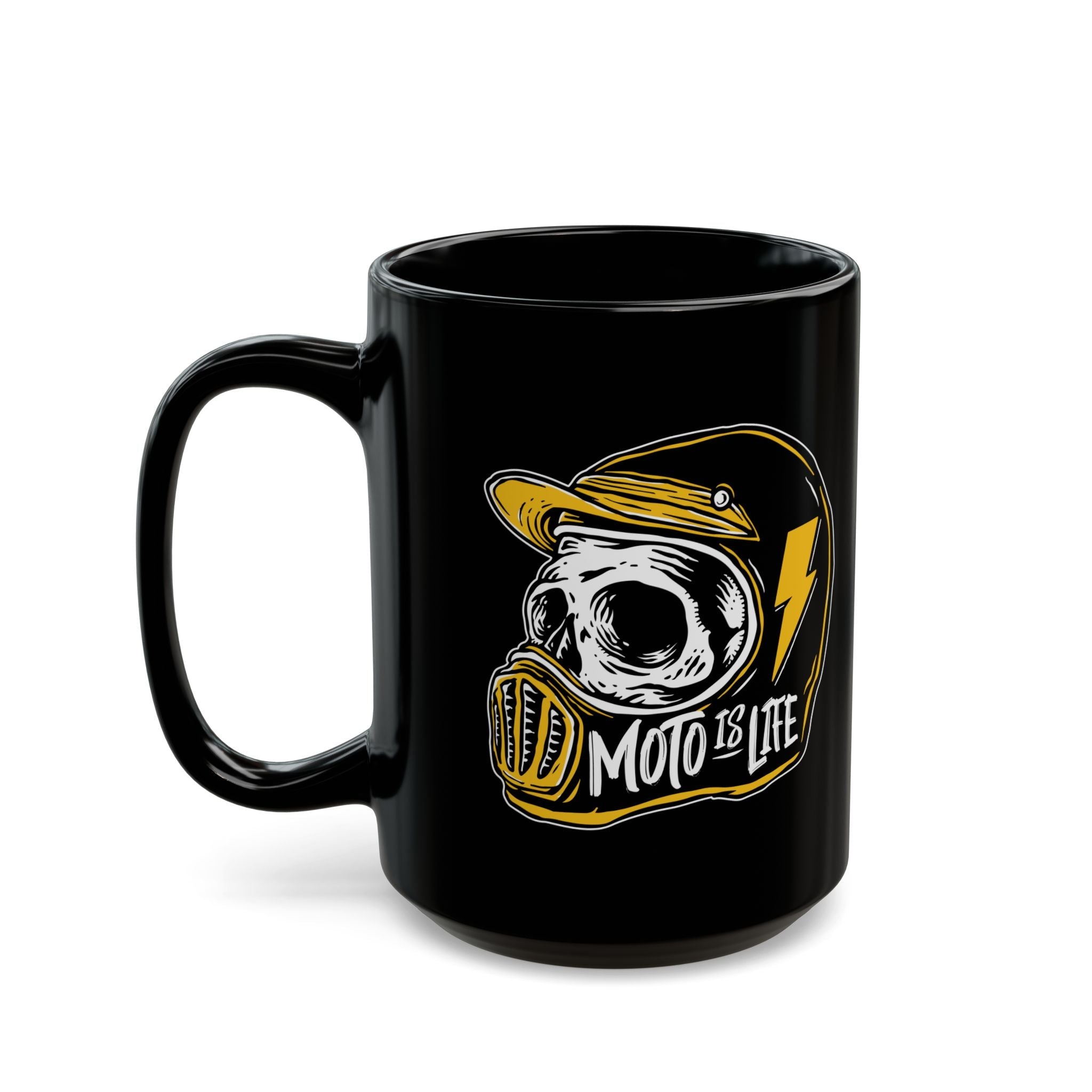 Moto Is Life Skull Coffee Mug - Black 11oz & 15oz