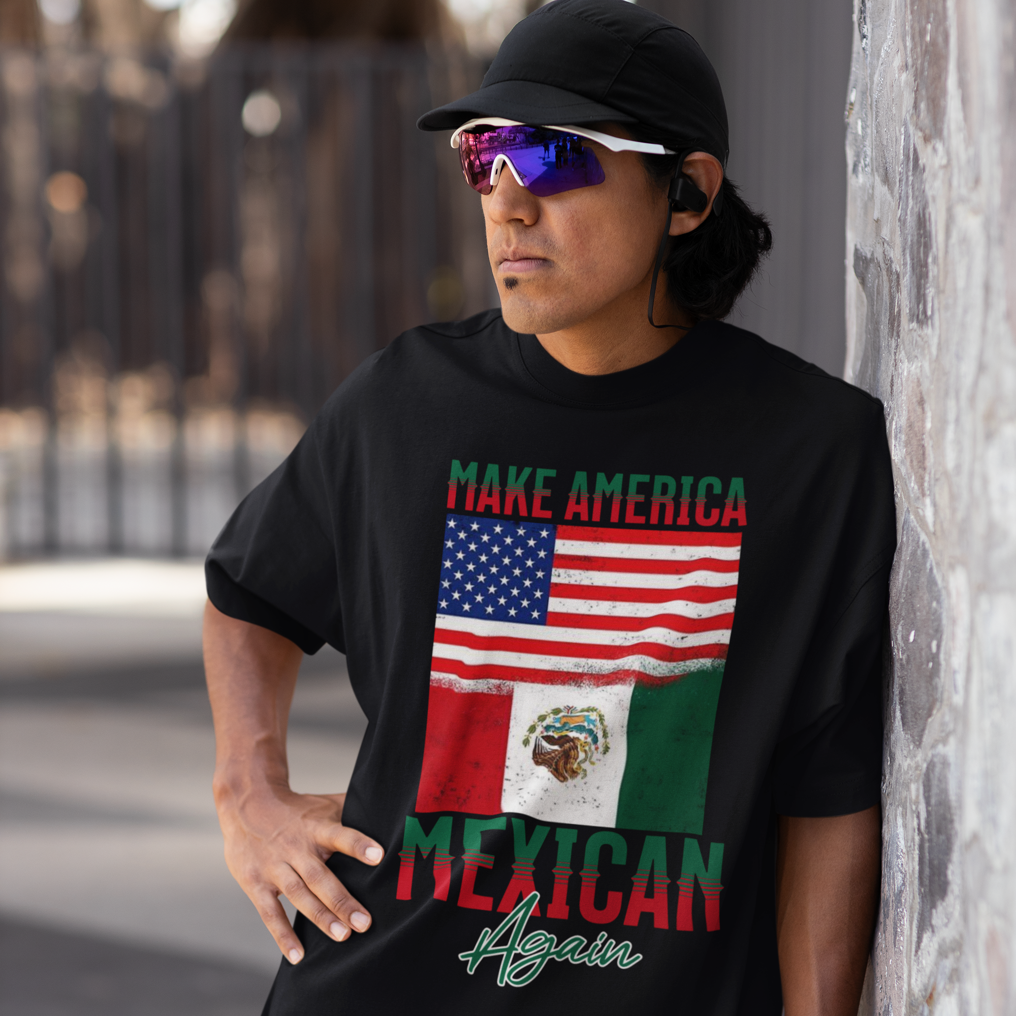 Make America Mexican Again T-shirt | Mexico + USA Flags Viral Latino Tees | 3 Colors