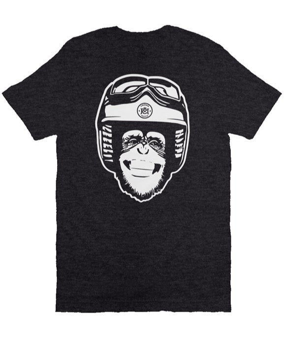 Moto Monkey T-shirt (white ink)