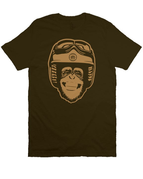 Moto Monkey T-shirt (copper ink)