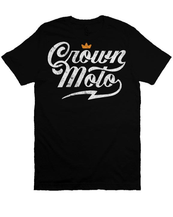 Crown Moto Vintage Script Logo T-shirt