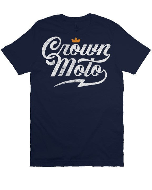 Crown Moto Vintage Script Logo T-shirt