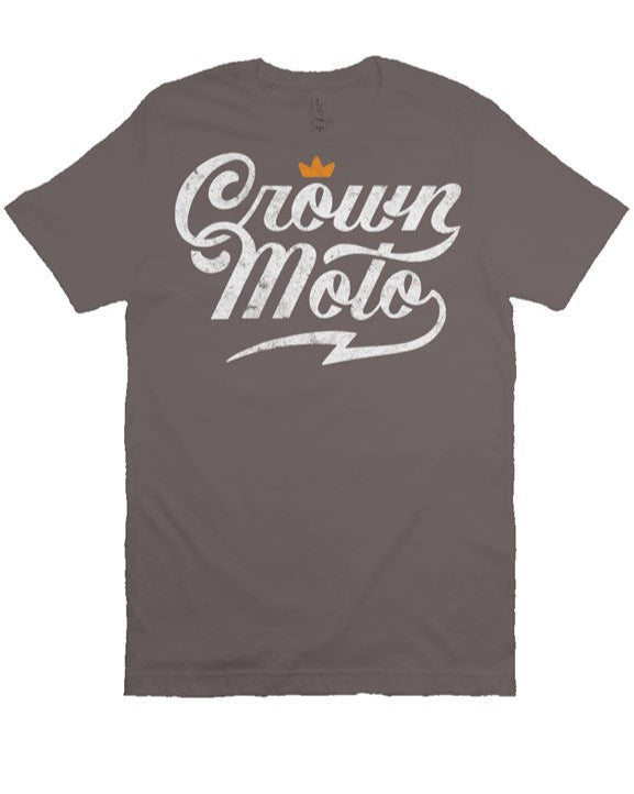 Crown Moto Vintage Script Logo T-shirt