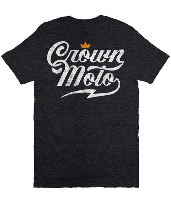 Crown Moto Vintage Script Logo T-shirt