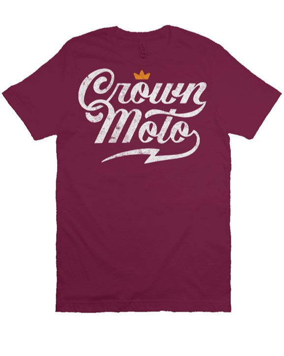 Crown Moto Vintage Script Logo T-shirt