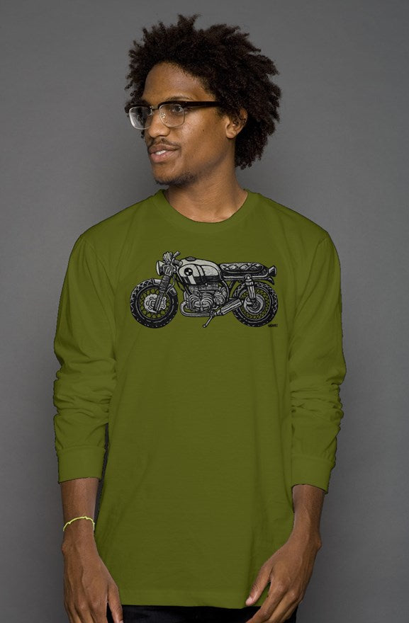 Vintage BMW Motorcycle by Henri Long Sleeve T-Shirt