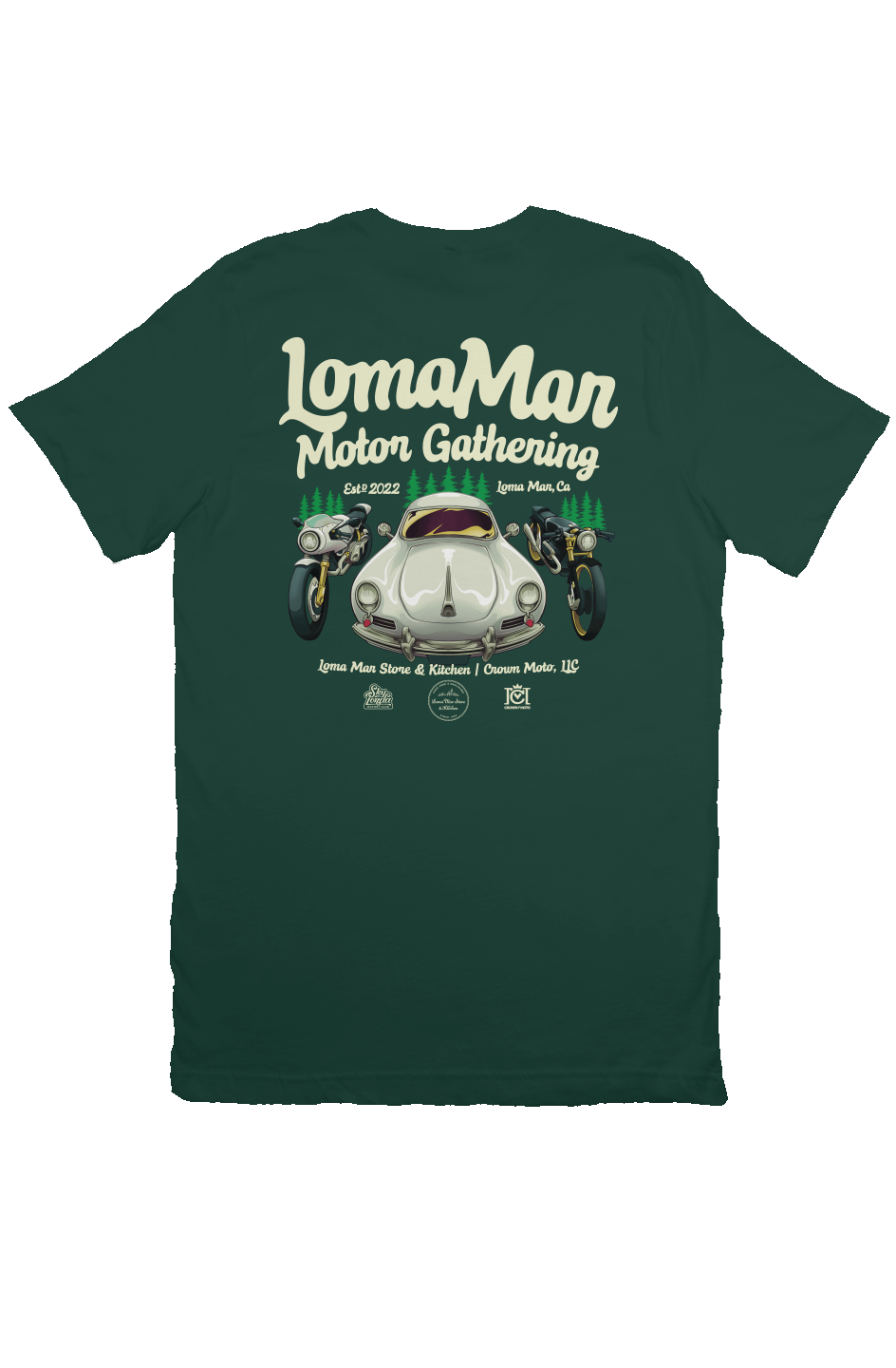 Loma Mar Motor Gathering Official T-shirt (front & back)