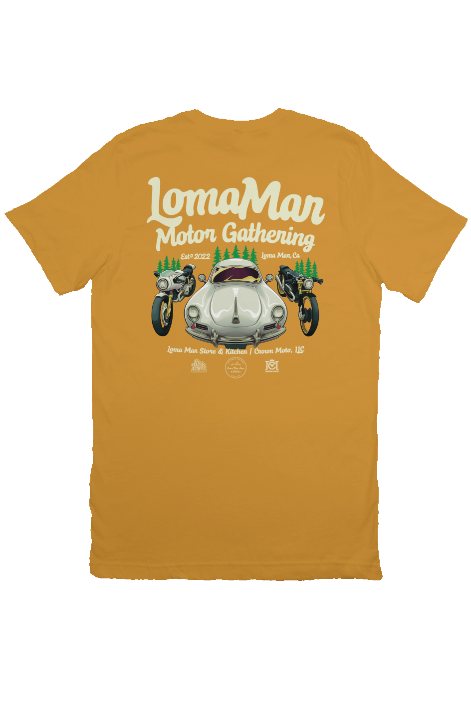 Loma Mar Motor Gathering Official T-shirt (front & back)