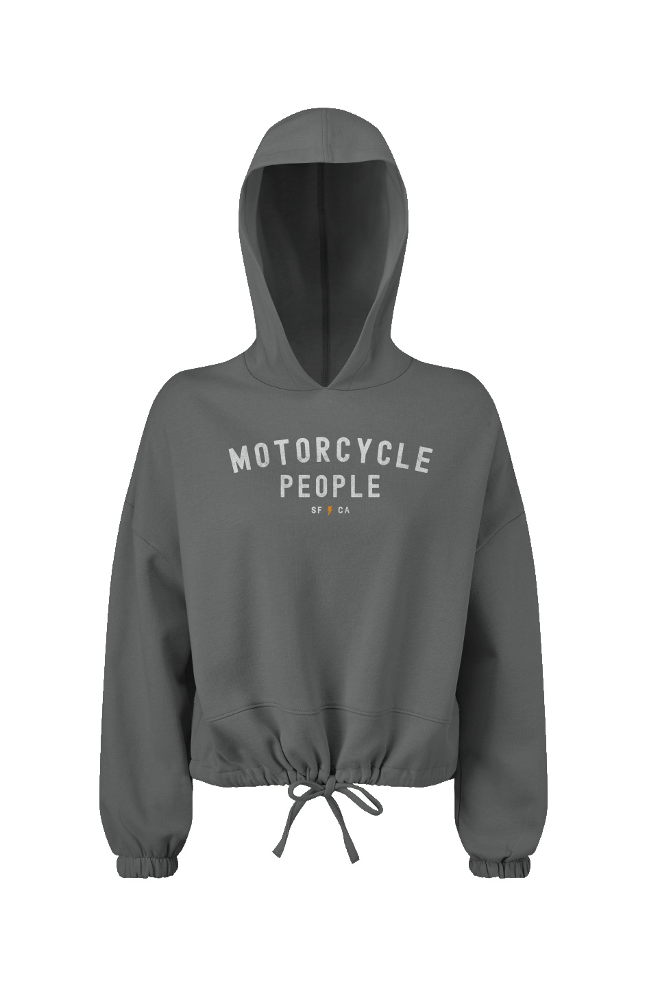 Motorcycle People Ladies' Cropped Oversize Hoodie