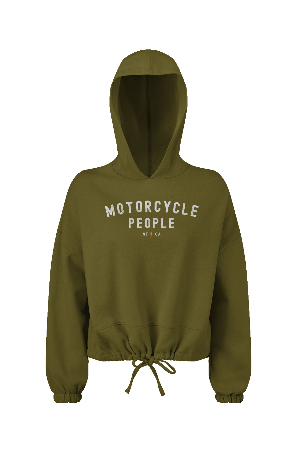 Motorcycle People Ladies' Cropped Oversize Hoodie
