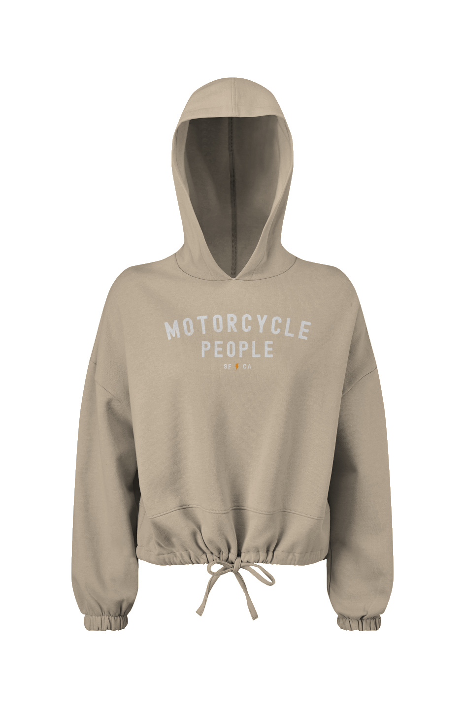 Motorcycle People Ladies' Cropped Oversize Hoodie