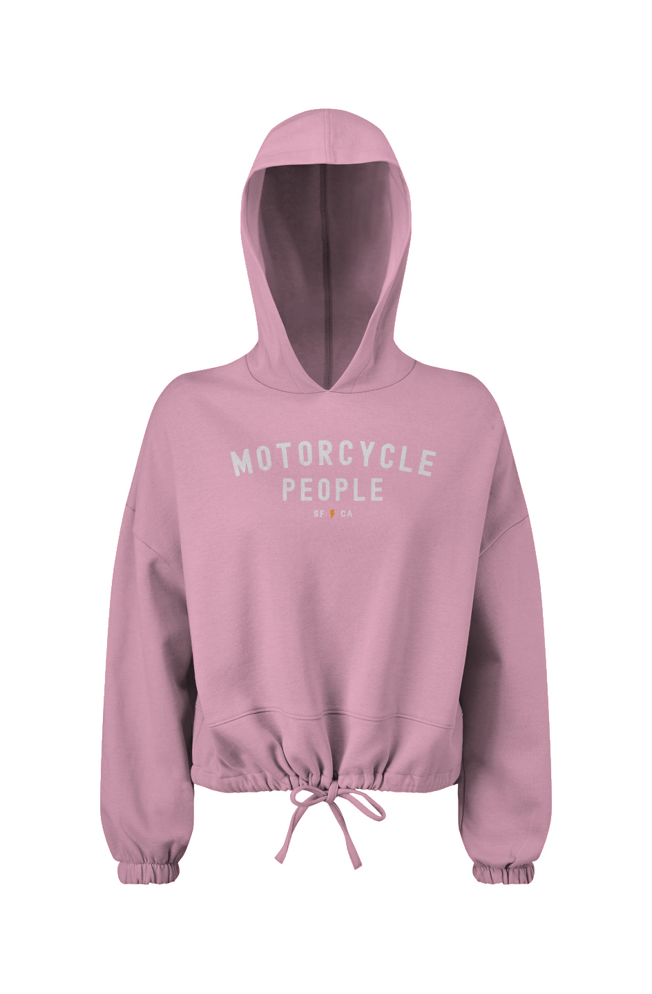 Motorcycle People Ladies' Cropped Oversize Hoodie