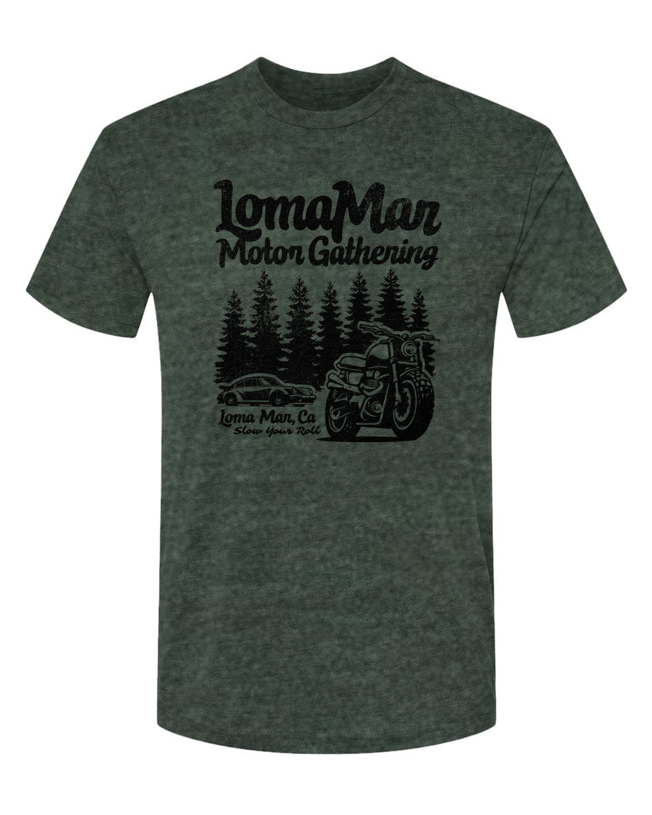 Loma Mar Motor Gathering Triblend Short Sleeve Crew