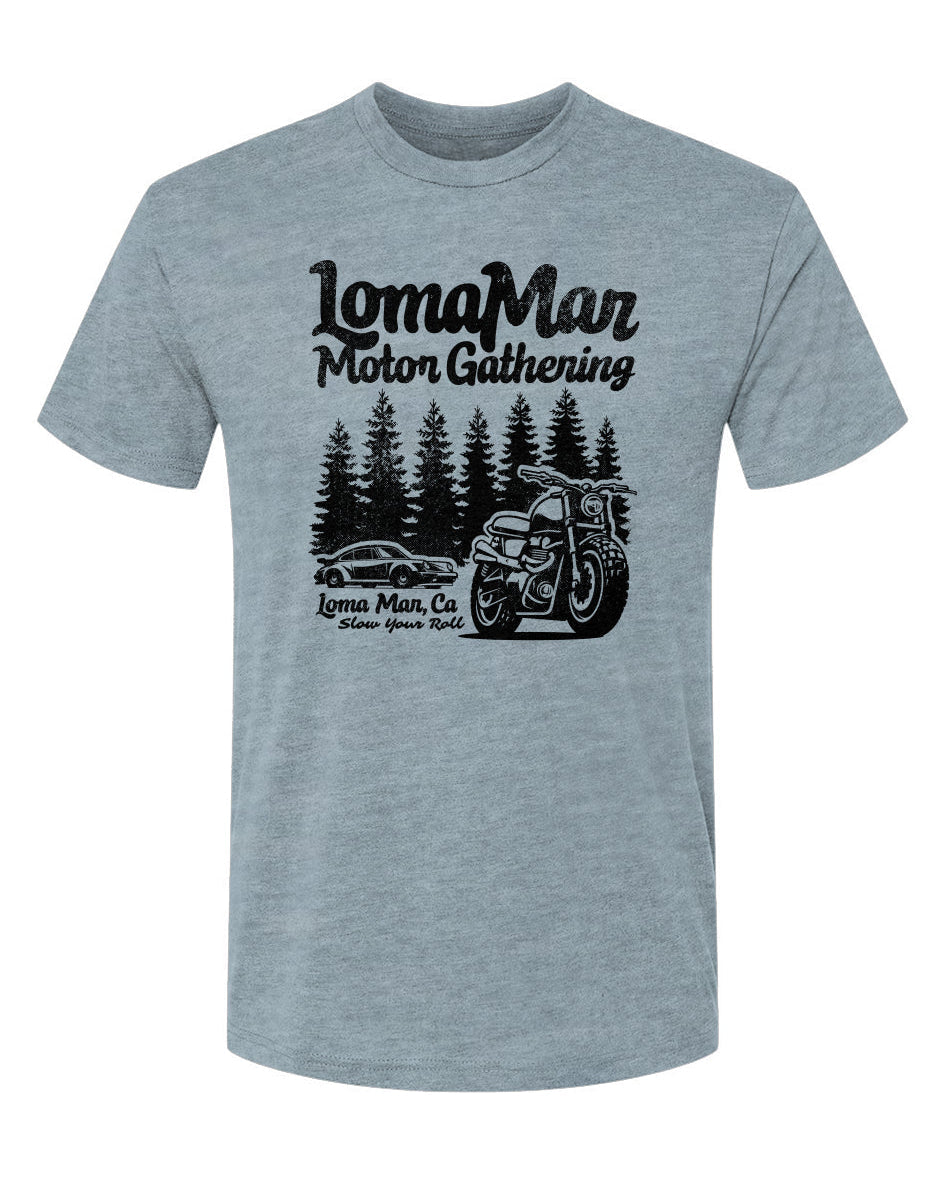 Loma Mar Motor Gathering Triblend Short Sleeve Crew