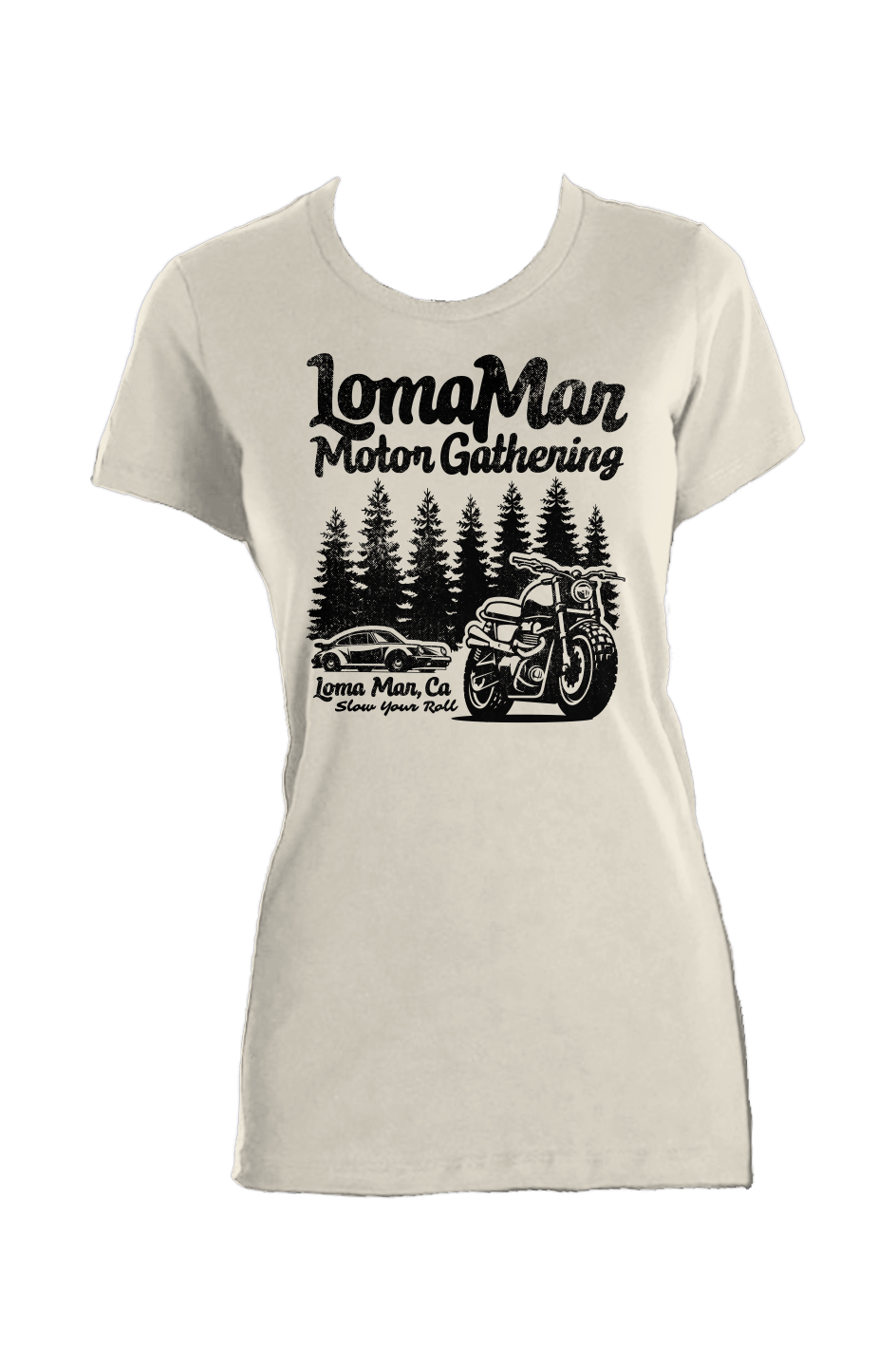 Loma Mar Motor Gathering Ladies T (Made in USA)