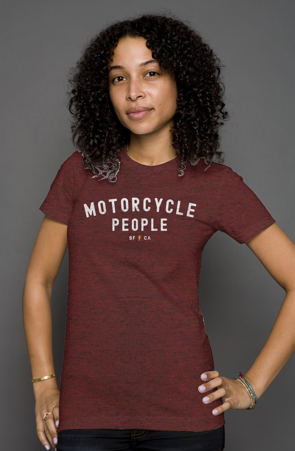 Motorcycle People Women's Heather T