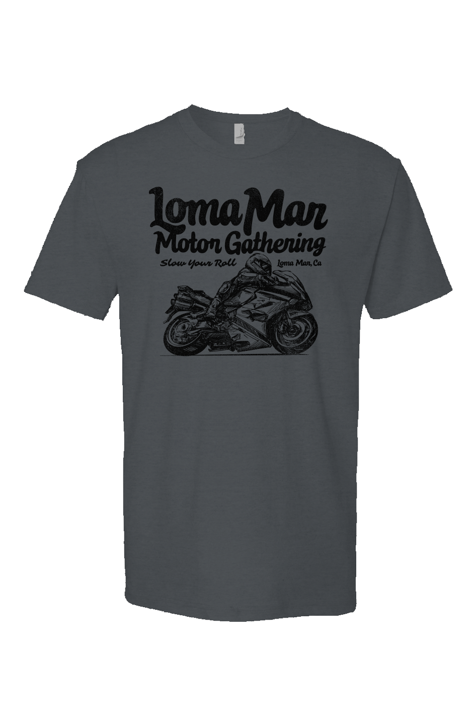Loma Mar Motor Gathering Sketch Heather T-shirt