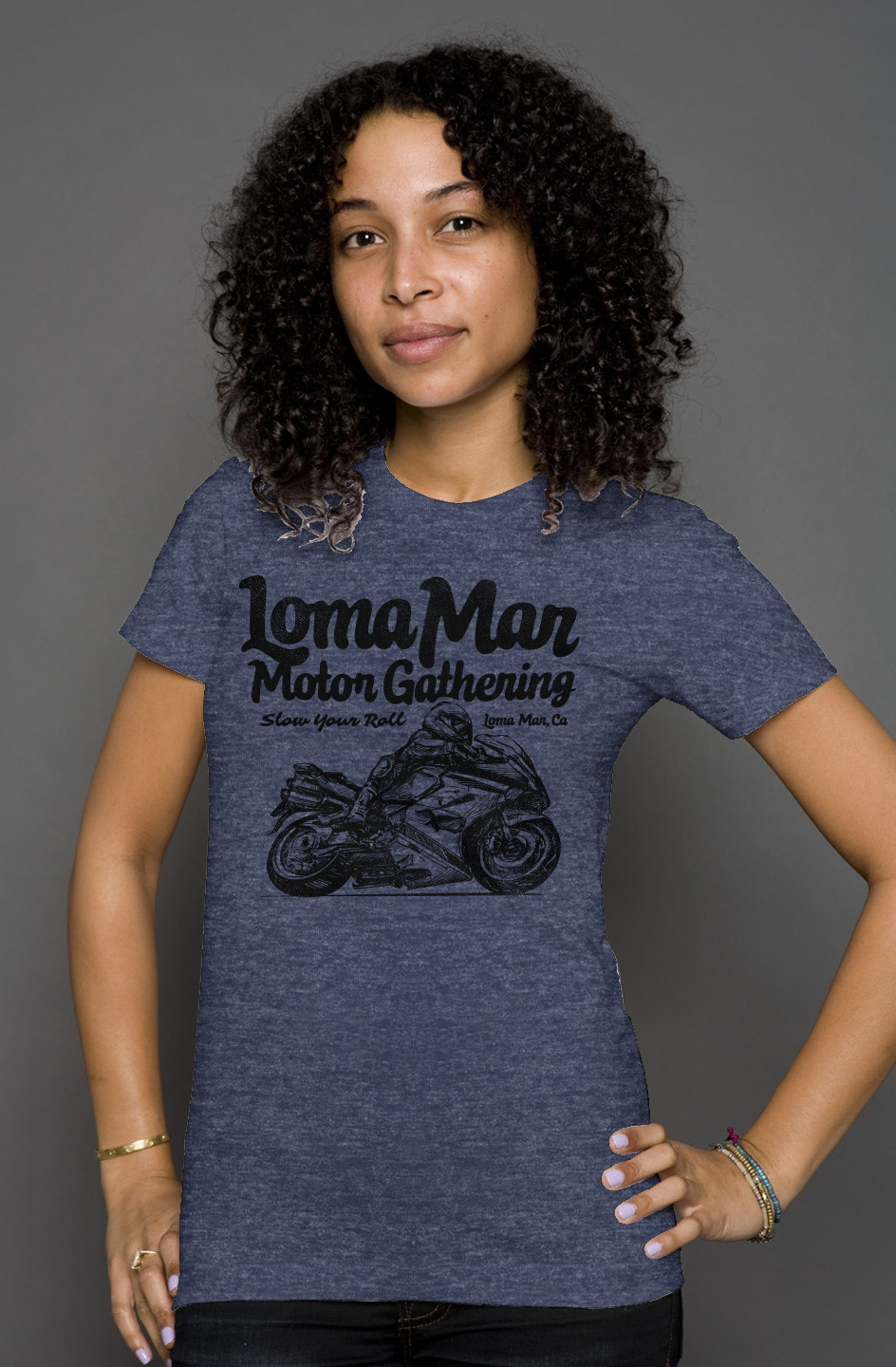 Loma Mar Motor Gathering Sketch Women's Heather T-shirt