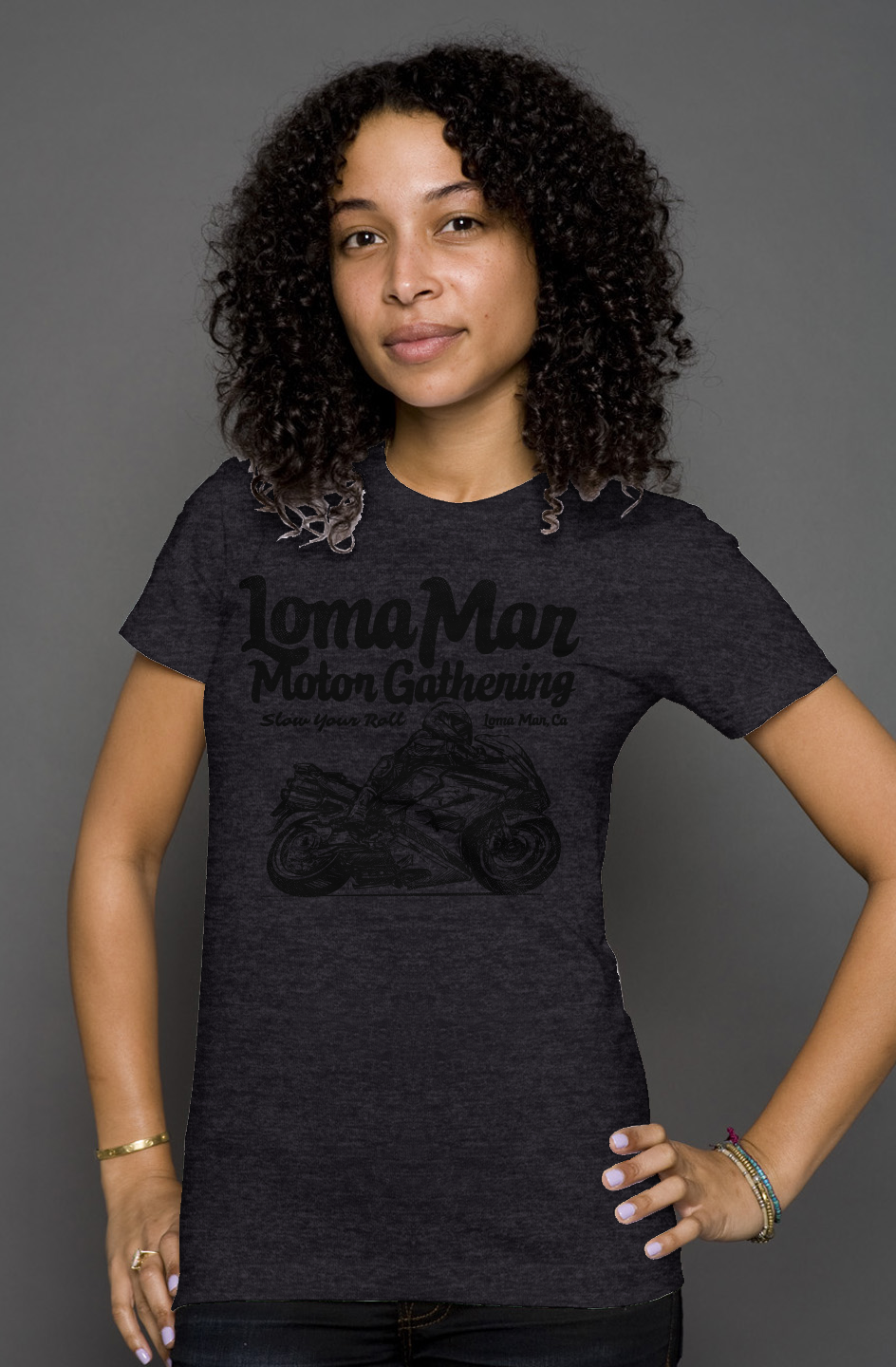 Loma Mar Motor Gathering Sketch Women's Heather T-shirt