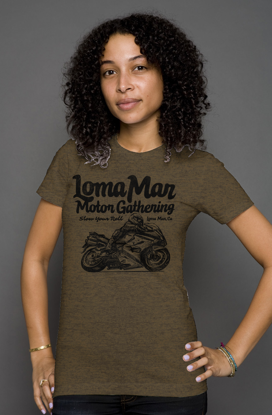 Loma Mar Motor Gathering Sketch Women's Heather T-shirt