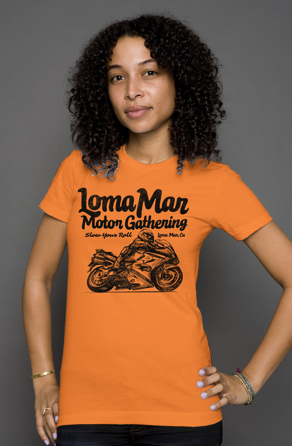 Loma Mar Motor Gathering Sketch Women's Heather T-shirt