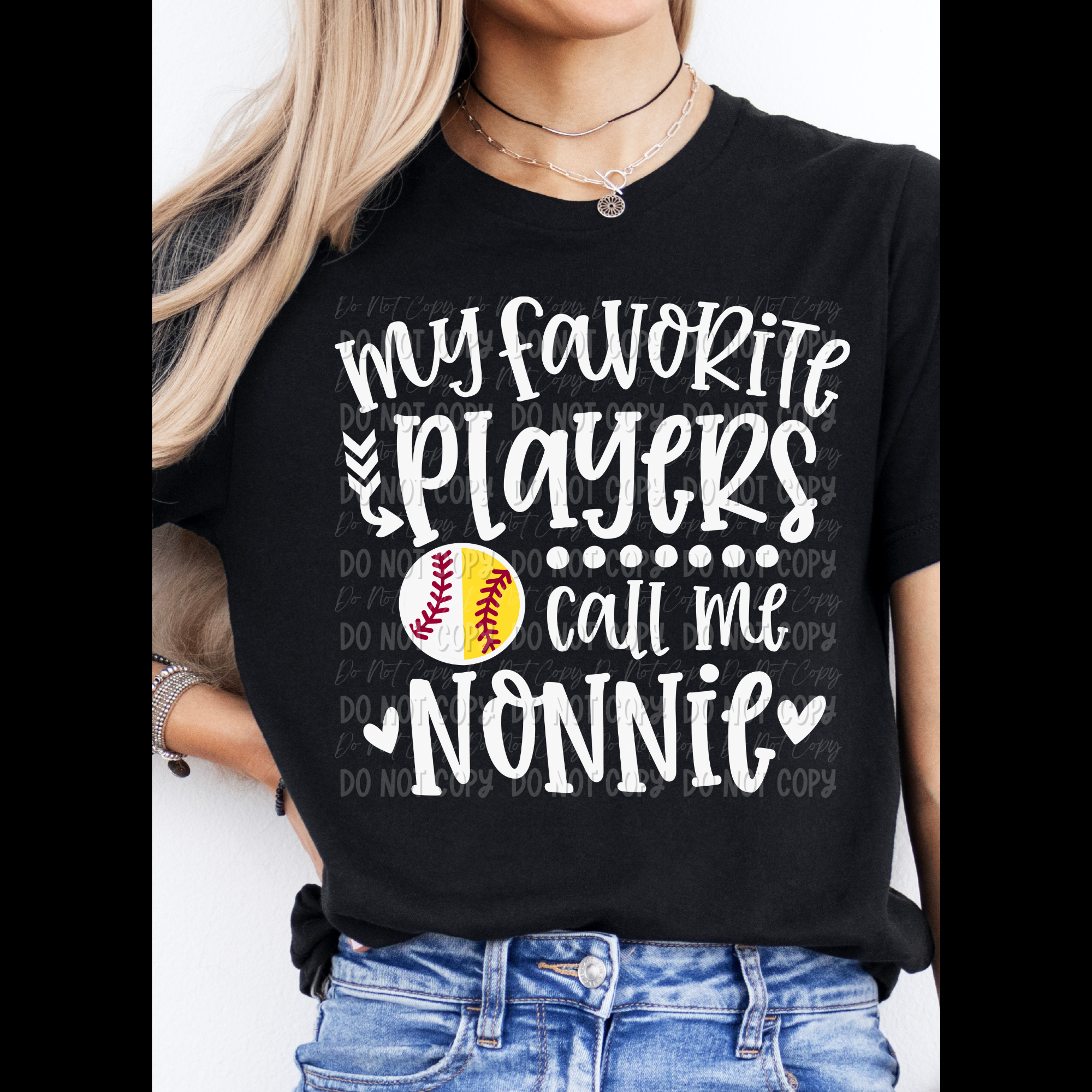 My Favorite Players Call Me Nonnie || Baseball & Softball || White Design || Tee bc