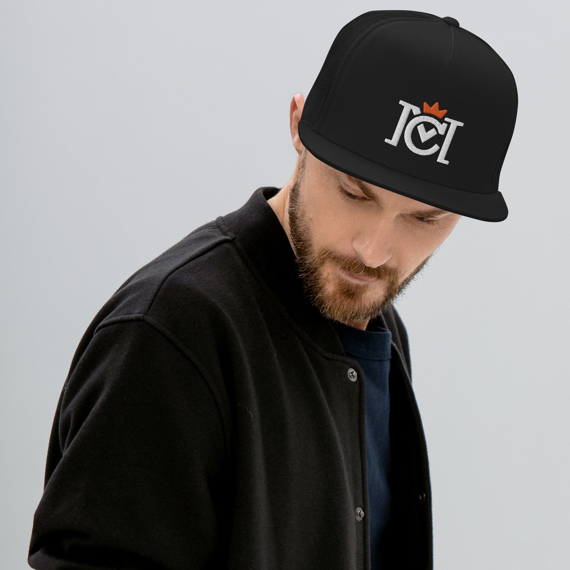 Crown Moto 3D Embroidered Logo Trucker Cap