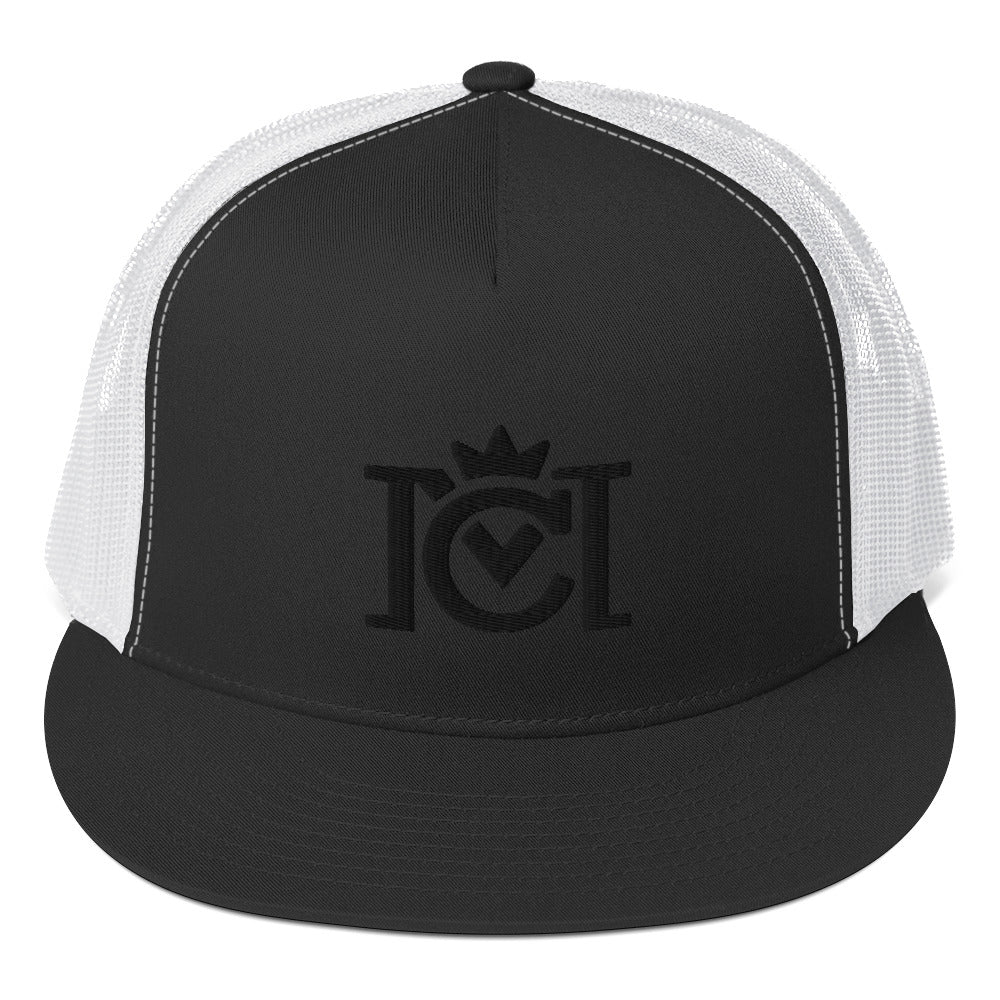 Crown Moto Blackout 3D Embroidered Trucker Cap