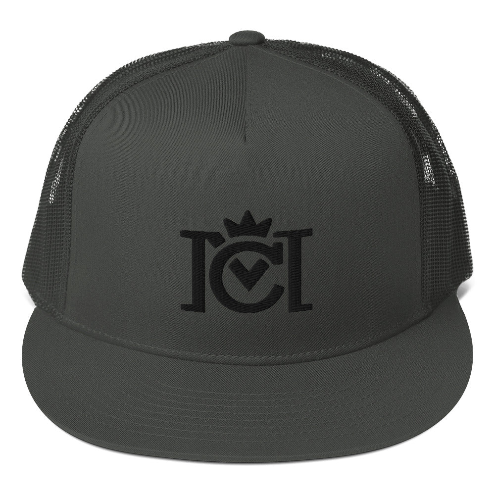 Crown Moto Blackout 3D Embroidered Trucker Cap