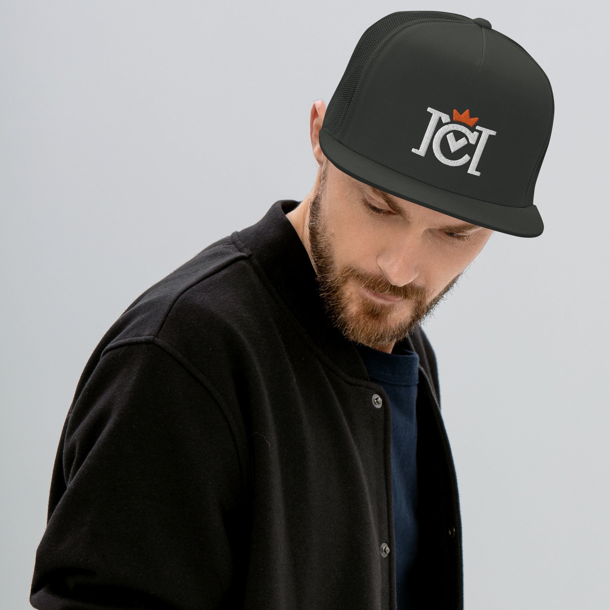 Crown Moto 3D Embroidered Logo Trucker Cap