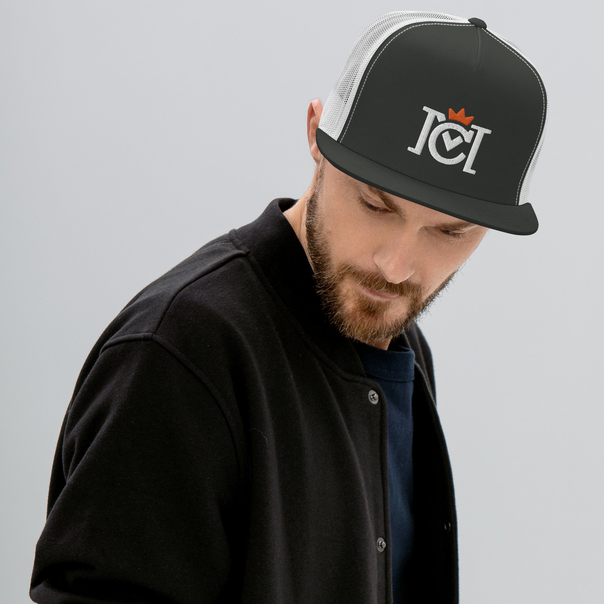 Crown Moto 3D Embroidered Logo Trucker Cap
