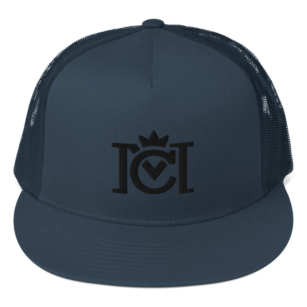 Crown Moto Blackout 3D Embroidered Trucker Cap