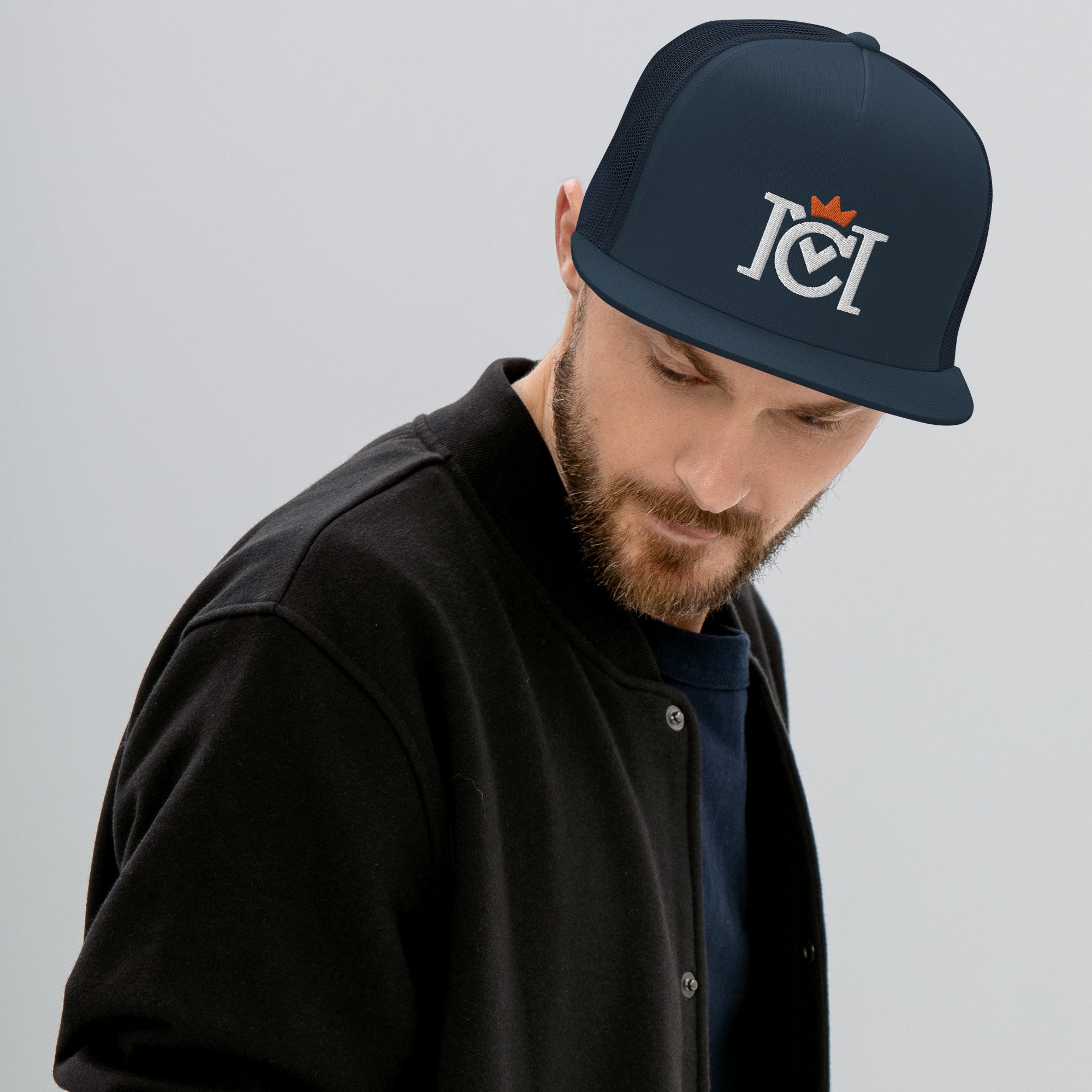 Crown Moto 3D Embroidered Logo Trucker Cap