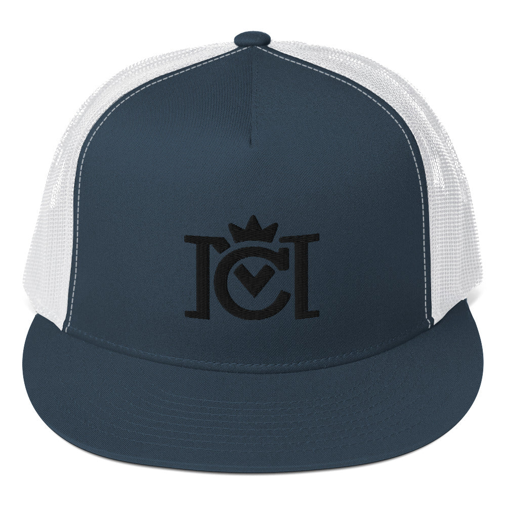 Crown Moto Blackout 3D Embroidered Trucker Cap
