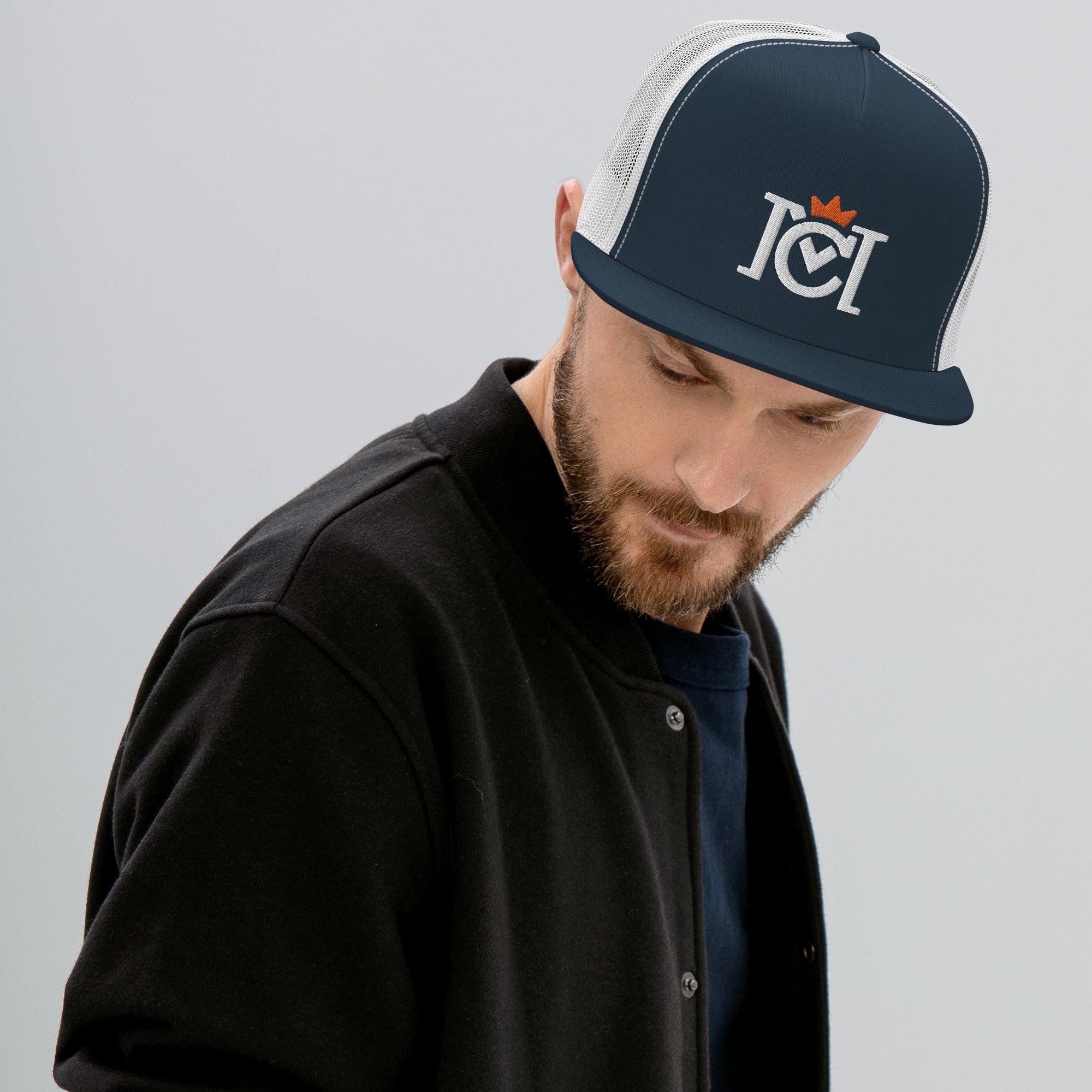Crown Moto 3D Embroidered Logo Trucker Cap