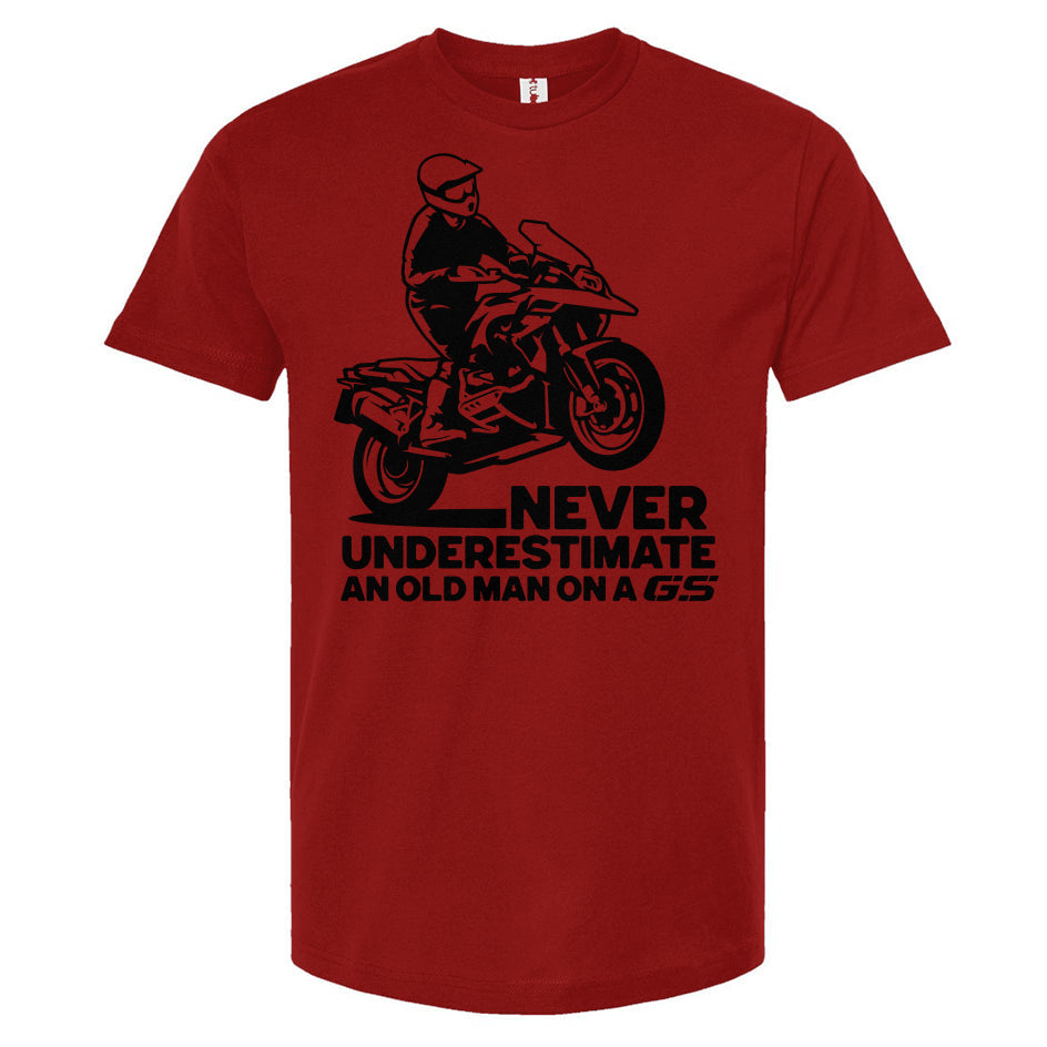 Never Underestimate an Old Man on a GS T-shirt (v1)