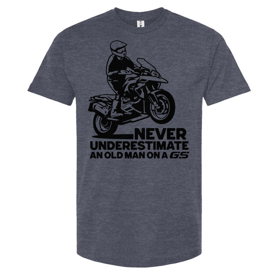 Never Underestimate an Old Man on a GS T-shirt (v1)