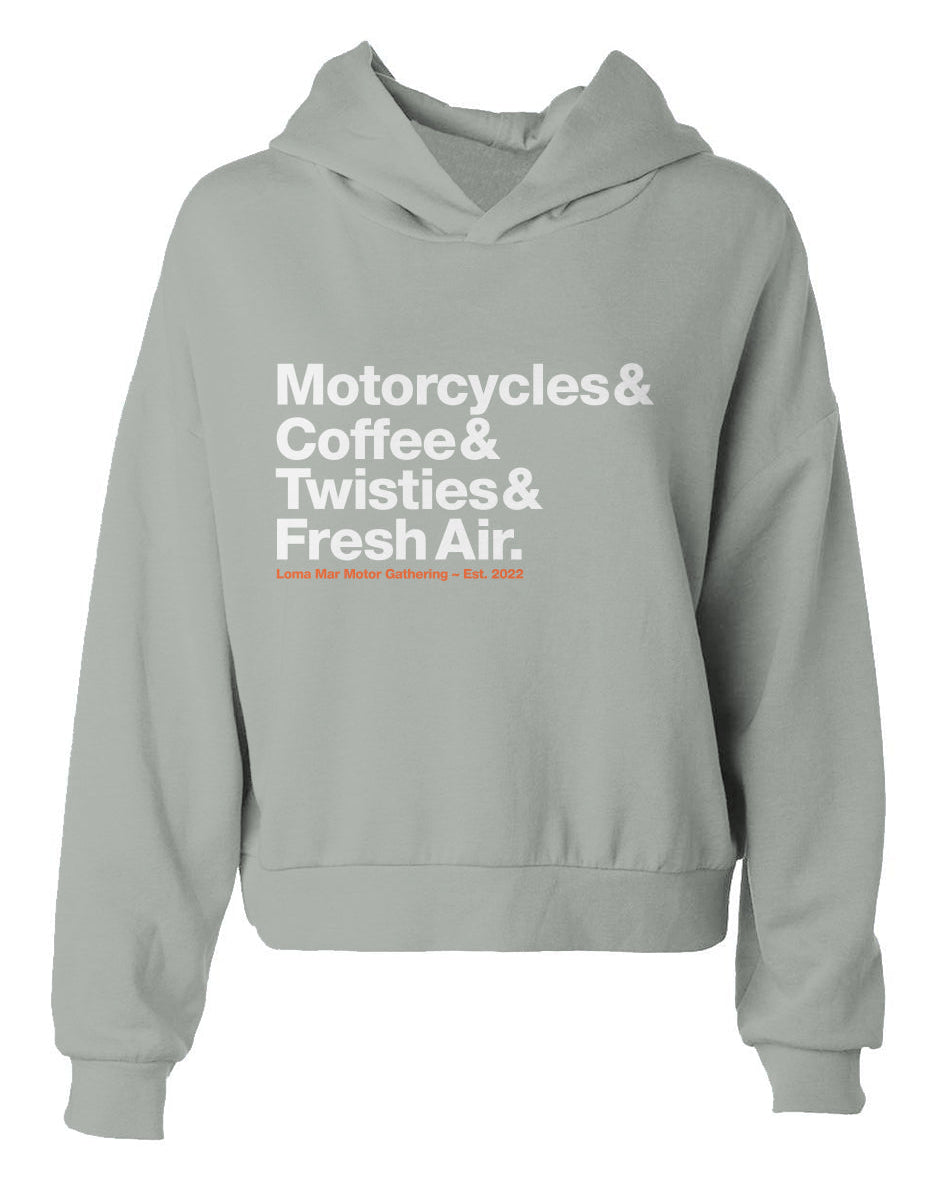 Loma Mar Motor Gathering Women Motorcyclist Hoodie