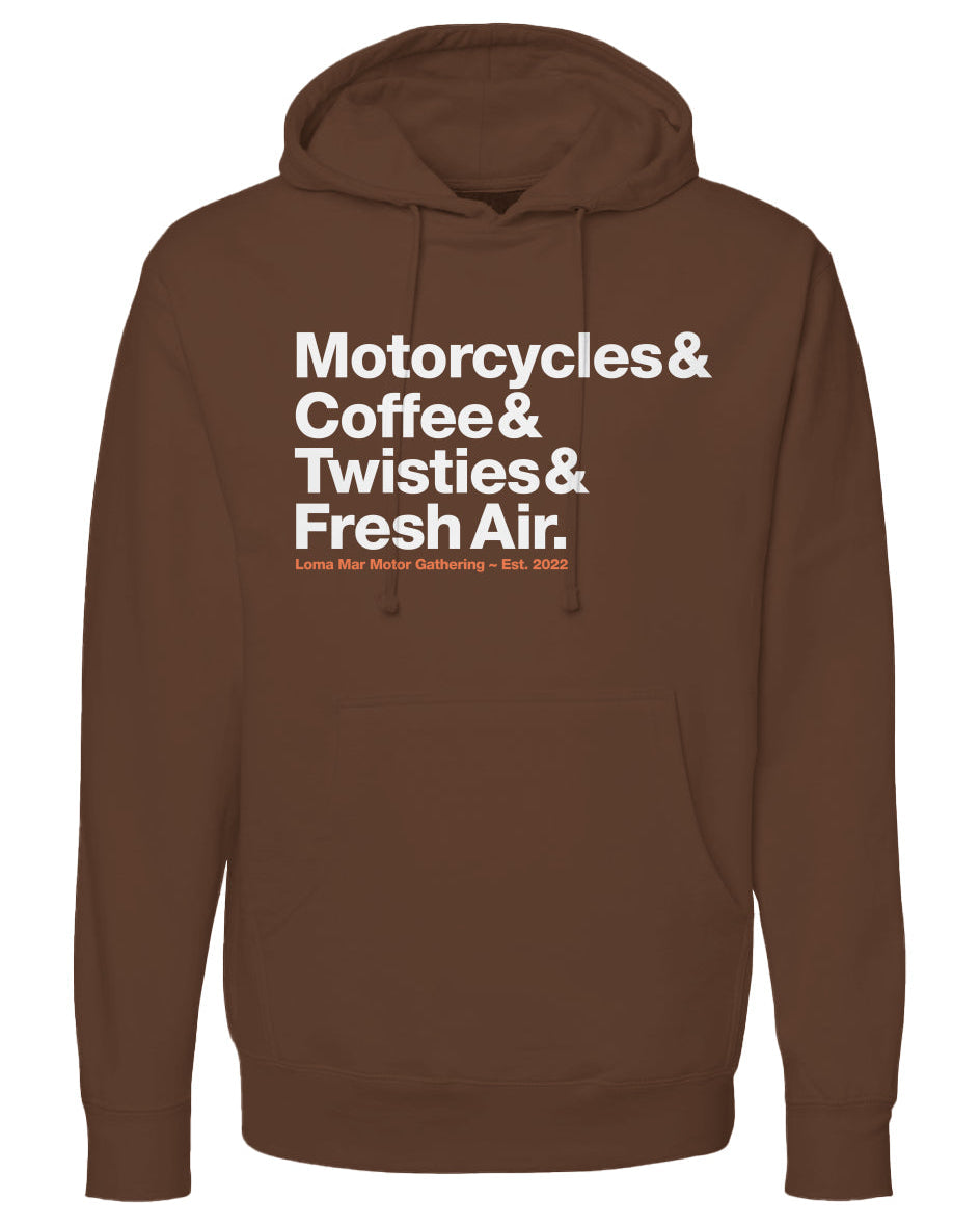 Loma Mar Motor Gathering Motorcyclist Hoodie