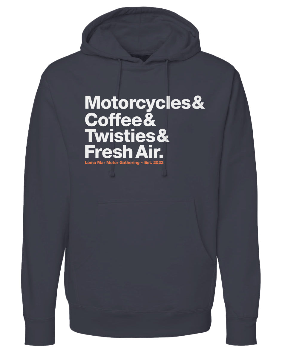 Loma Mar Motor Gathering Motorcyclist Hoodie