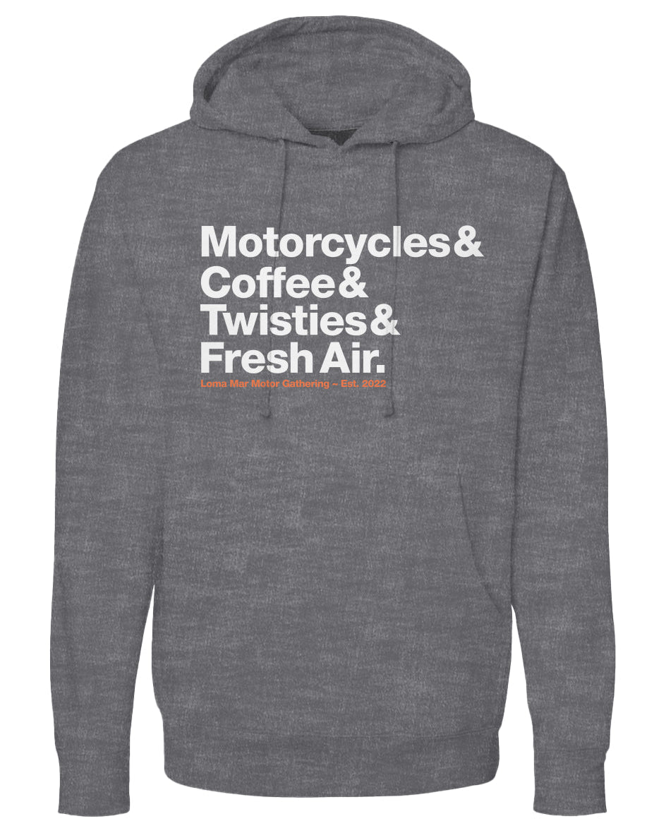 Loma Mar Motor Gathering Motorcyclist Hoodie
