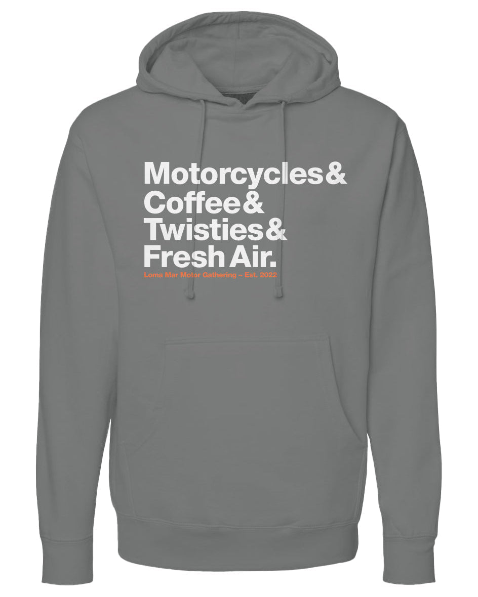 Loma Mar Motor Gathering Motorcyclist Hoodie