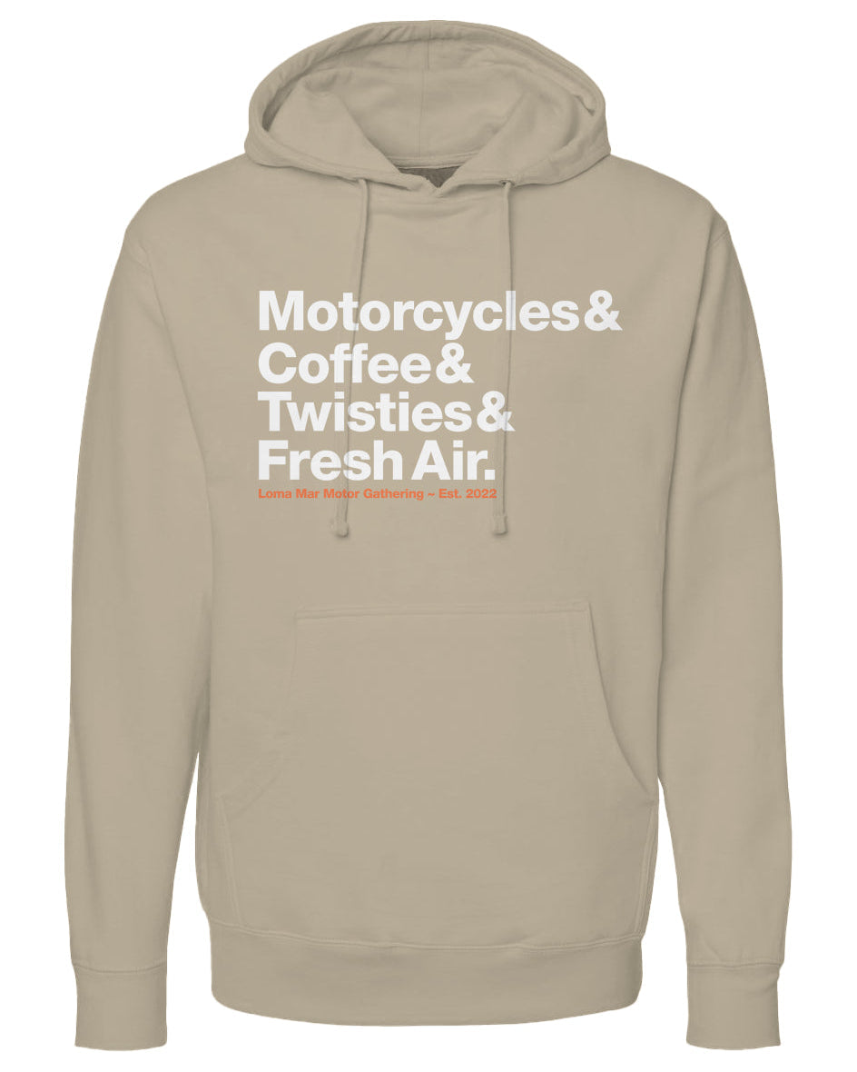 Loma Mar Motor Gathering Motorcyclist Hoodie