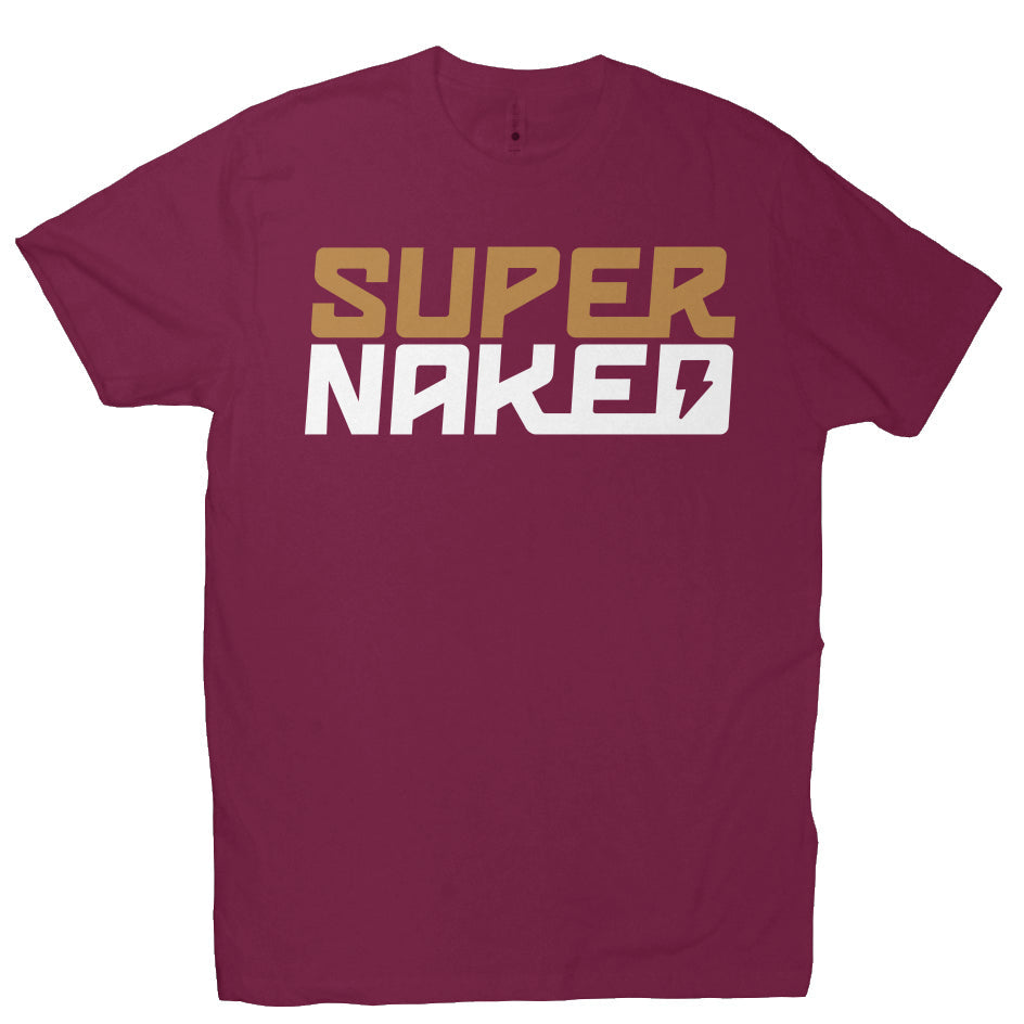SUPERNAKED Stacked Gold Logo T-Shirt