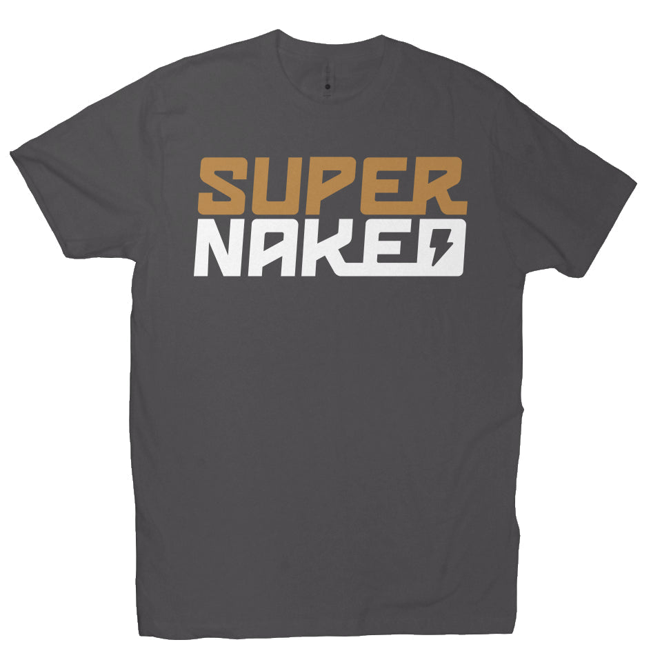 SUPERNAKED Stacked Gold Logo T-Shirt