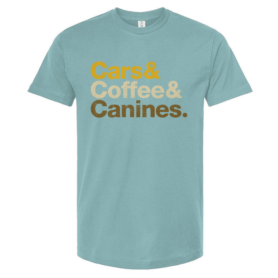 Cars & Coffee & Canines Unisex T Shirt