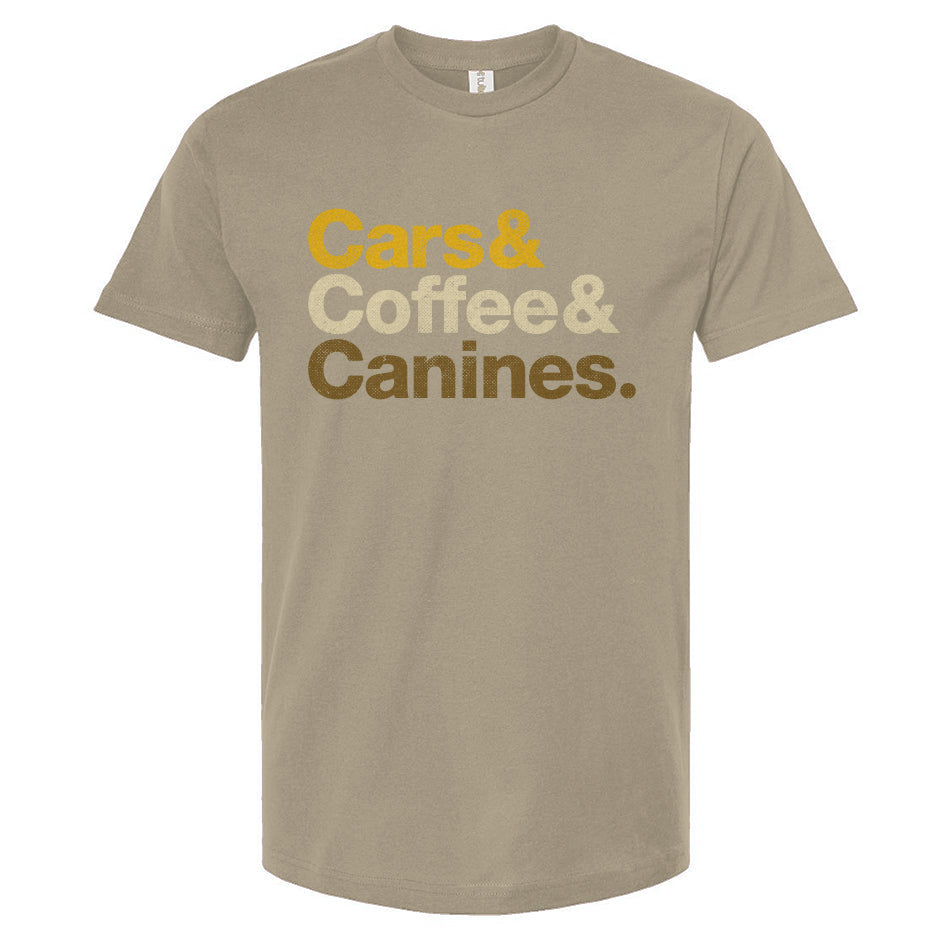 Cars & Coffee & Canines Unisex T Shirt