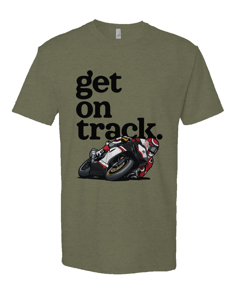 Get on Track Unisex T-Shirt (black ink)