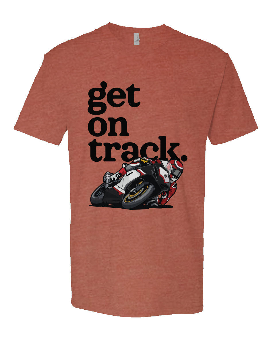 Get on Track Unisex T-Shirt (black ink)
